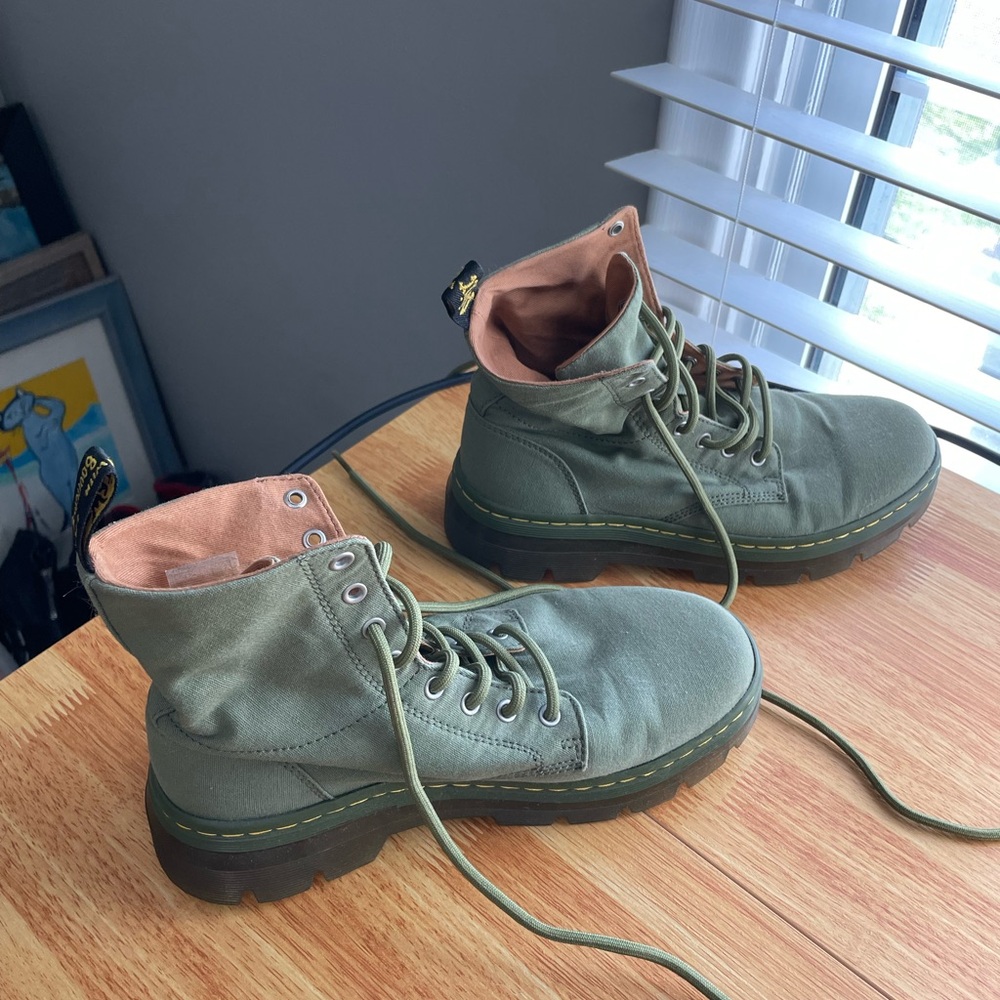 Dr. Martens Olive Green Combat Boots
